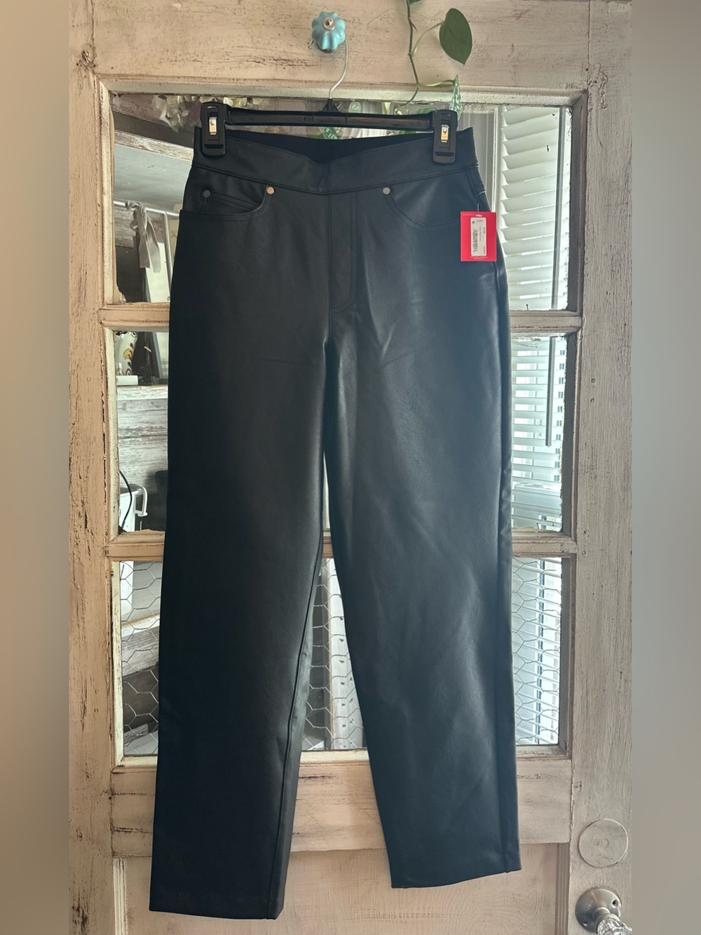 NWT SPANX | Luxe Faux Leather Black Straight Pant